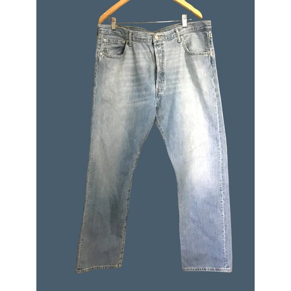 LEVI STRAUSS - MEN LIGHT WASH DENIM STRAIGHT LEG JEANS SIZE 40X32 - Picture 1 of 6